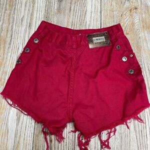 Vintage red lawman shorts